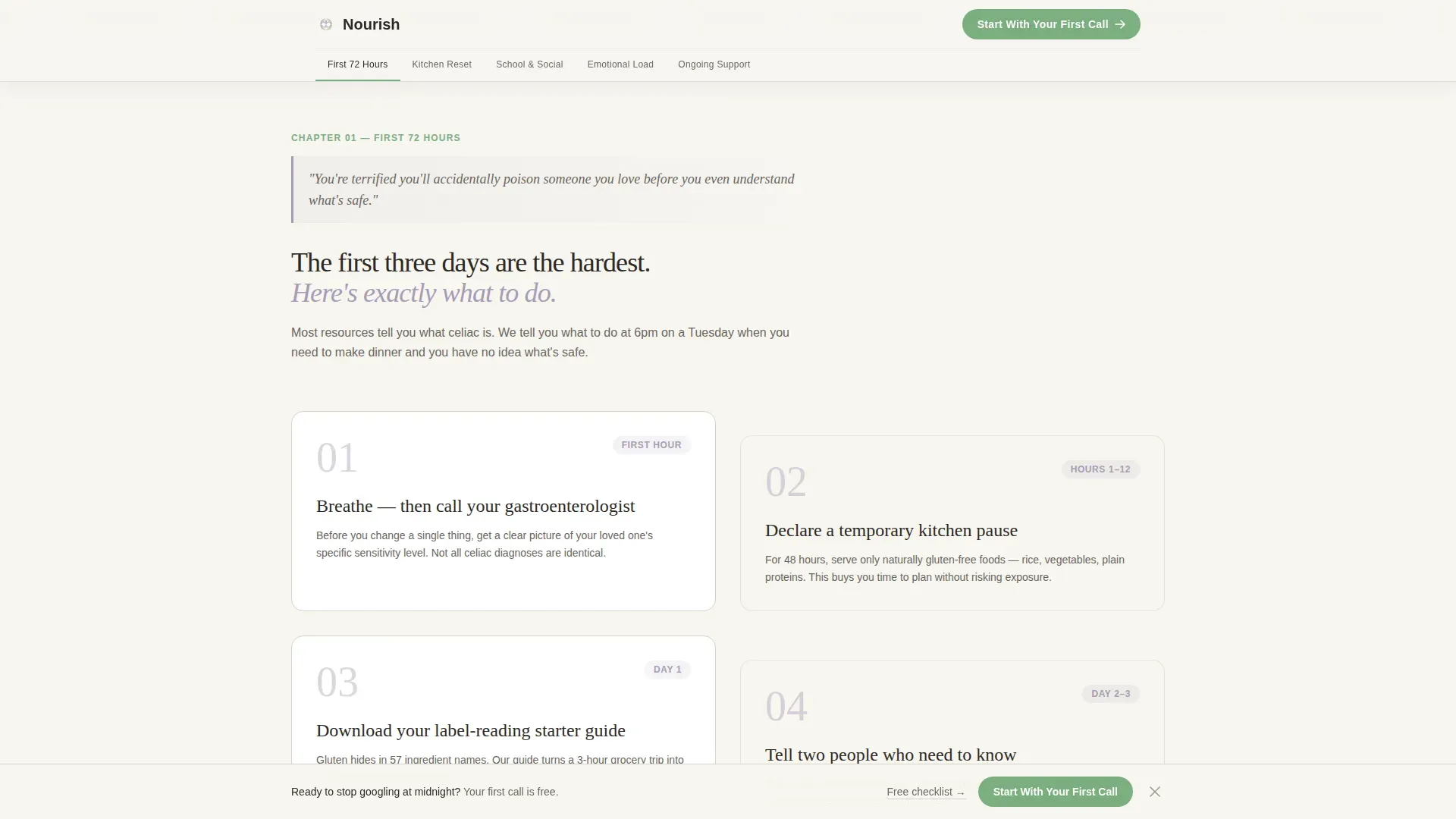 Celiac Disease Care Booking Website Template