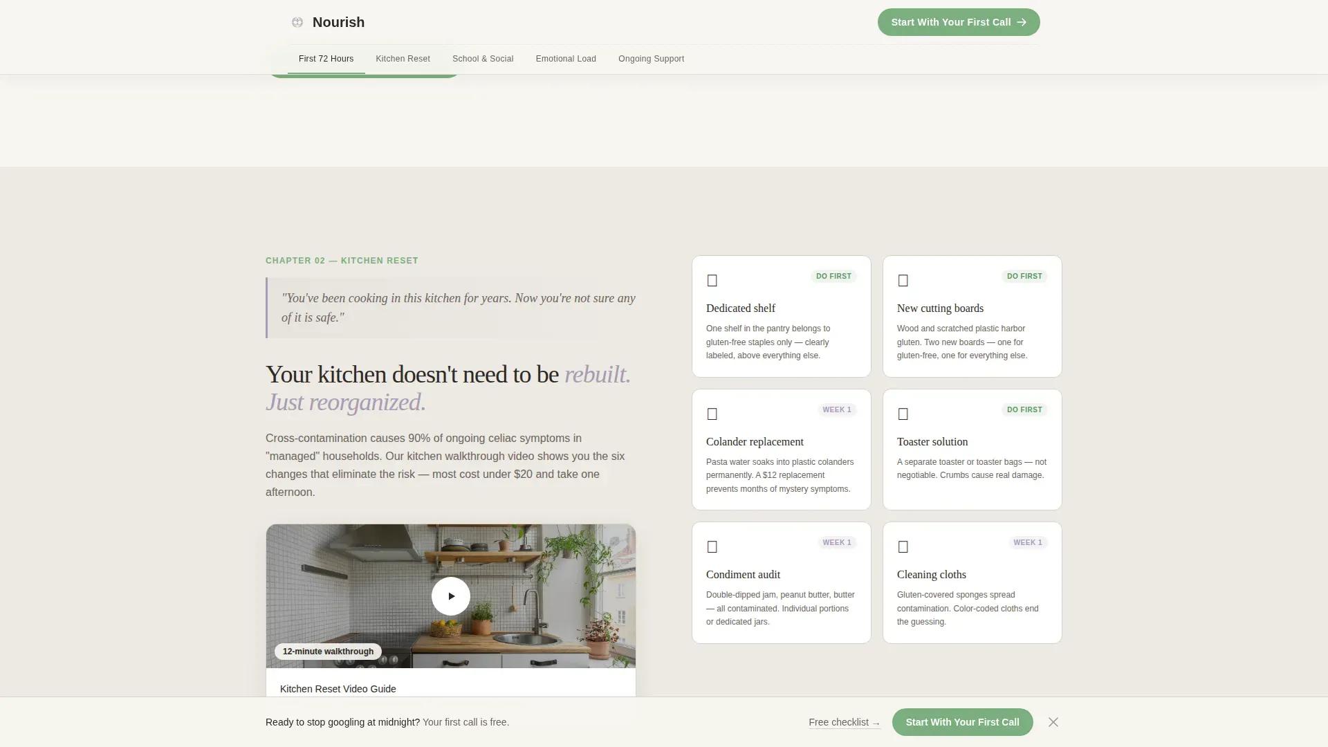 Celiac Disease Care Booking Website Template