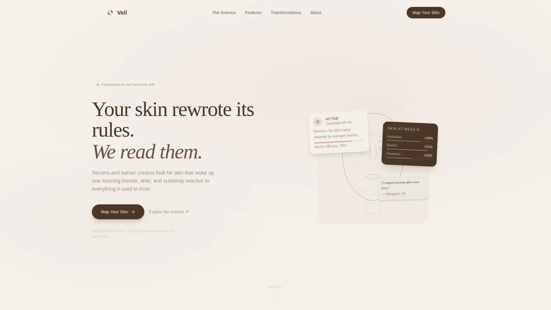 Radiant Skincare | Free Website Template | Rocket