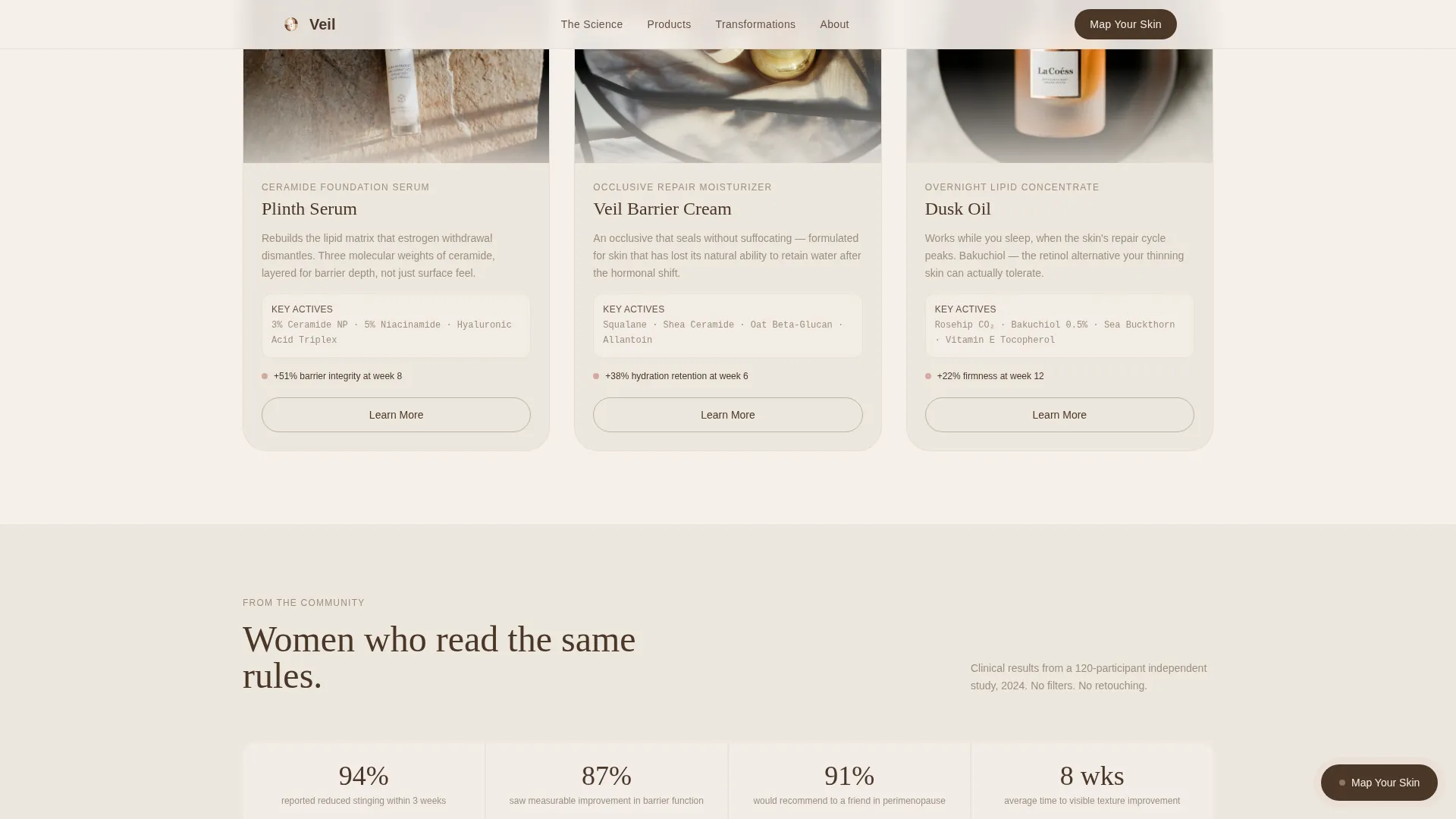 Radiant Skincare | Free Website Template | Rocket