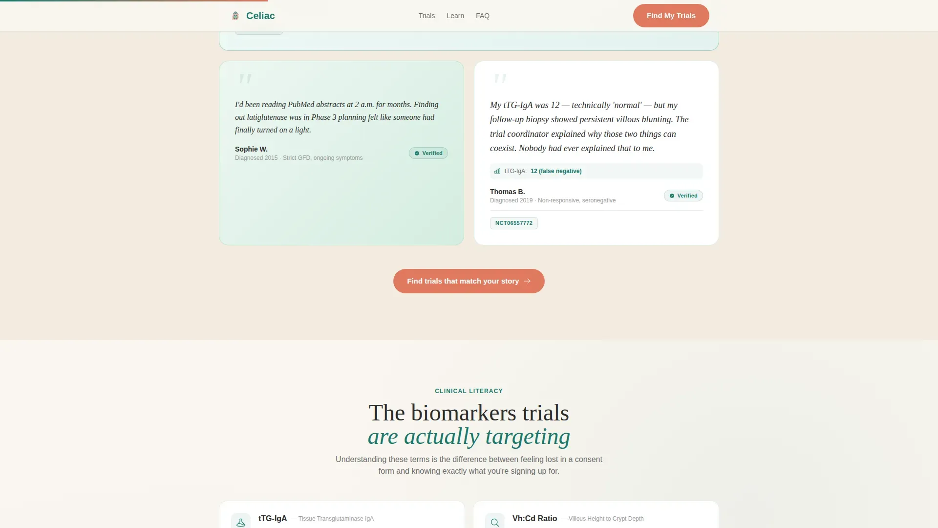 Celiac Disease Care Professional Website Template