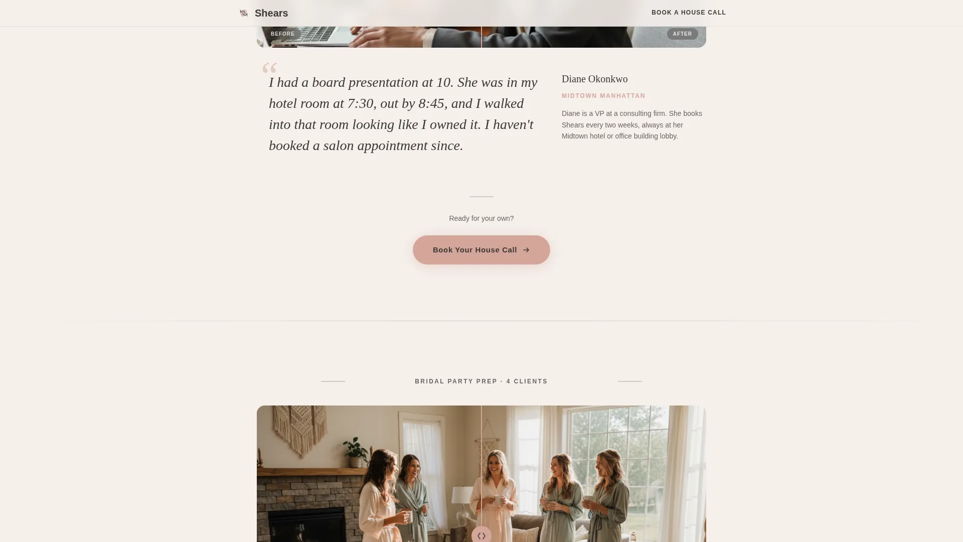 Salon & Hair Studio Complete Booking Website Template