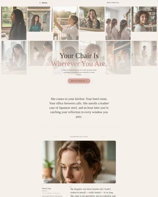 Salon & Hair Studio Complete Booking Website Template