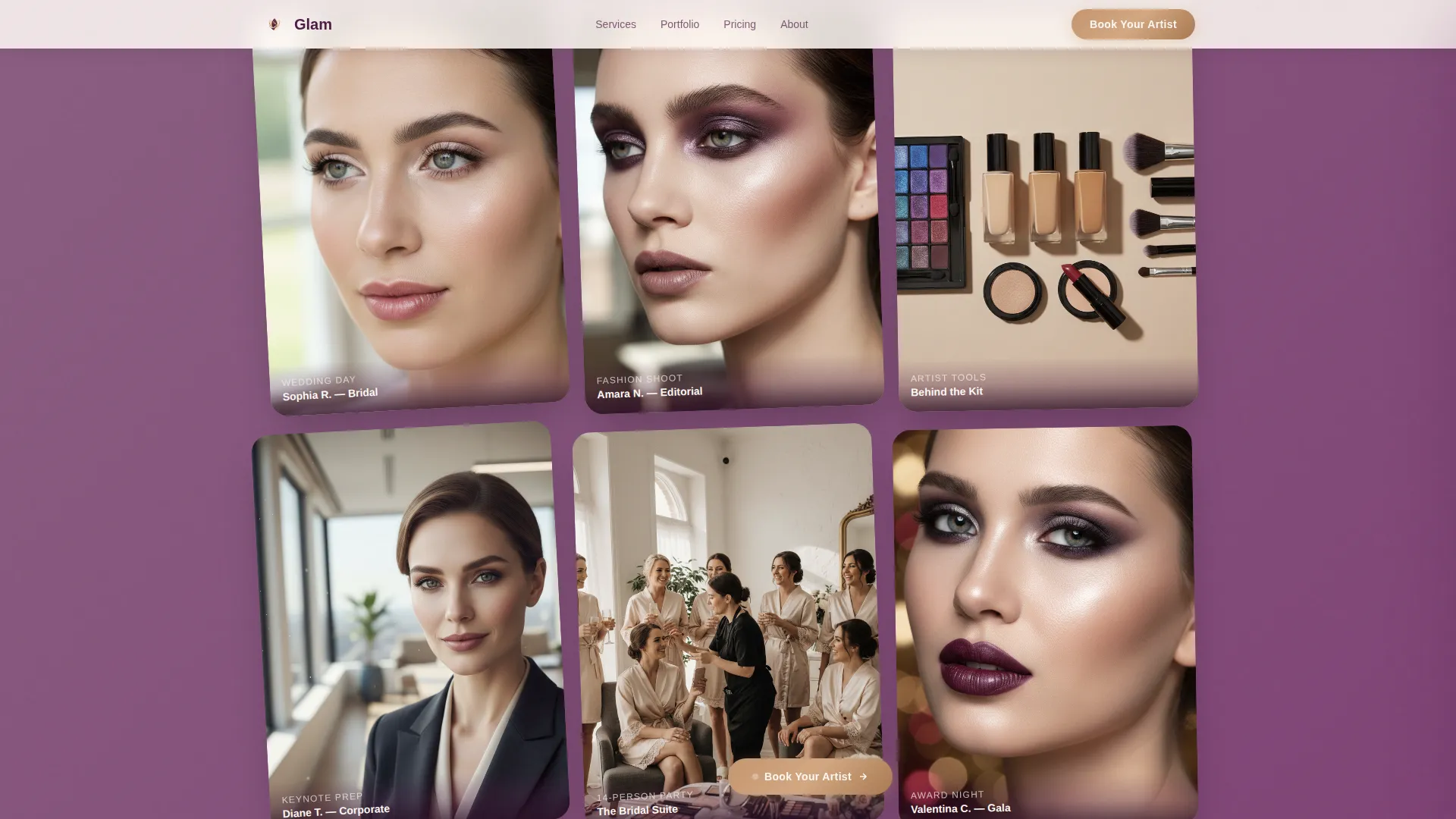 Makeup Artist & MUA Booking Website Template