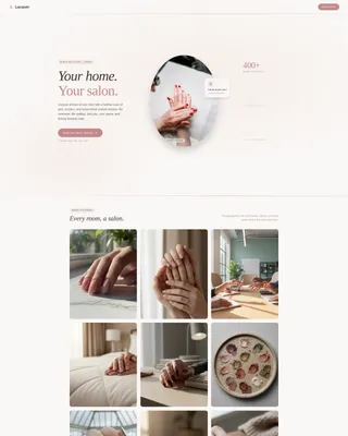 Nail & Lash Studio Booking Website Template
