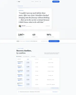 Chiropractic Patient Reviews & Testimonials Website Template