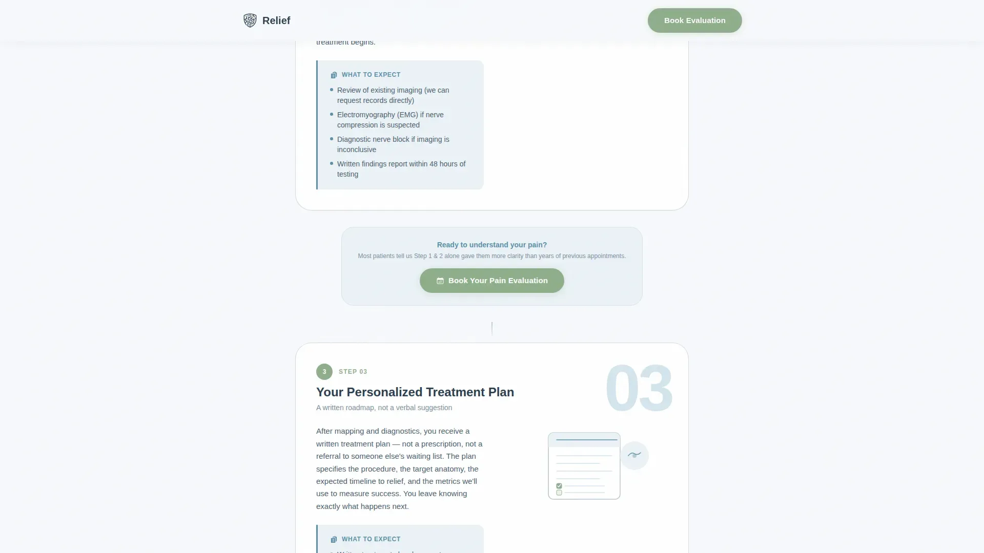 Pain Management Booking Website Template
