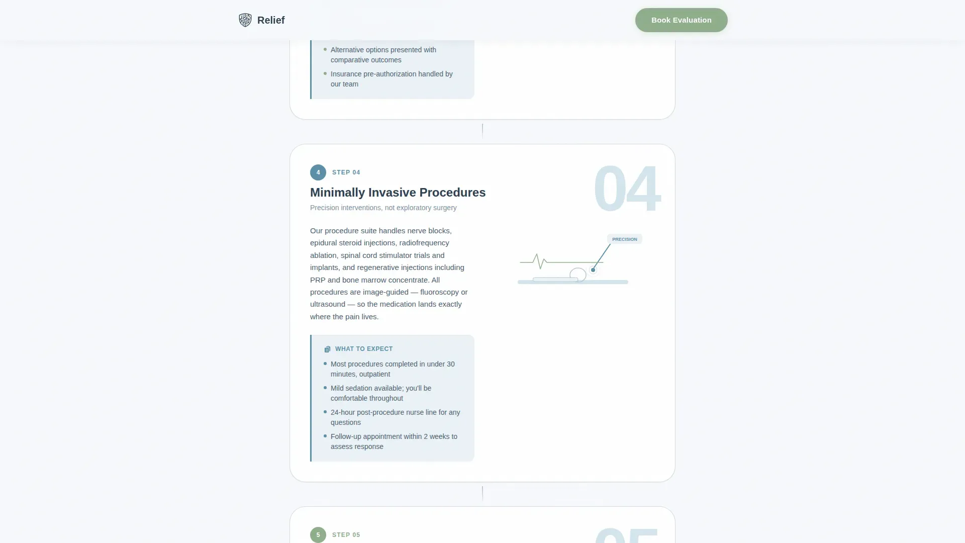 Pain Management Booking Website Template