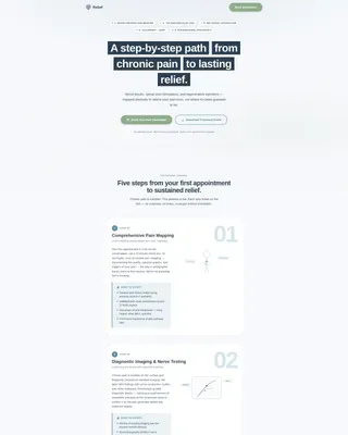Pain Management Booking Website Template