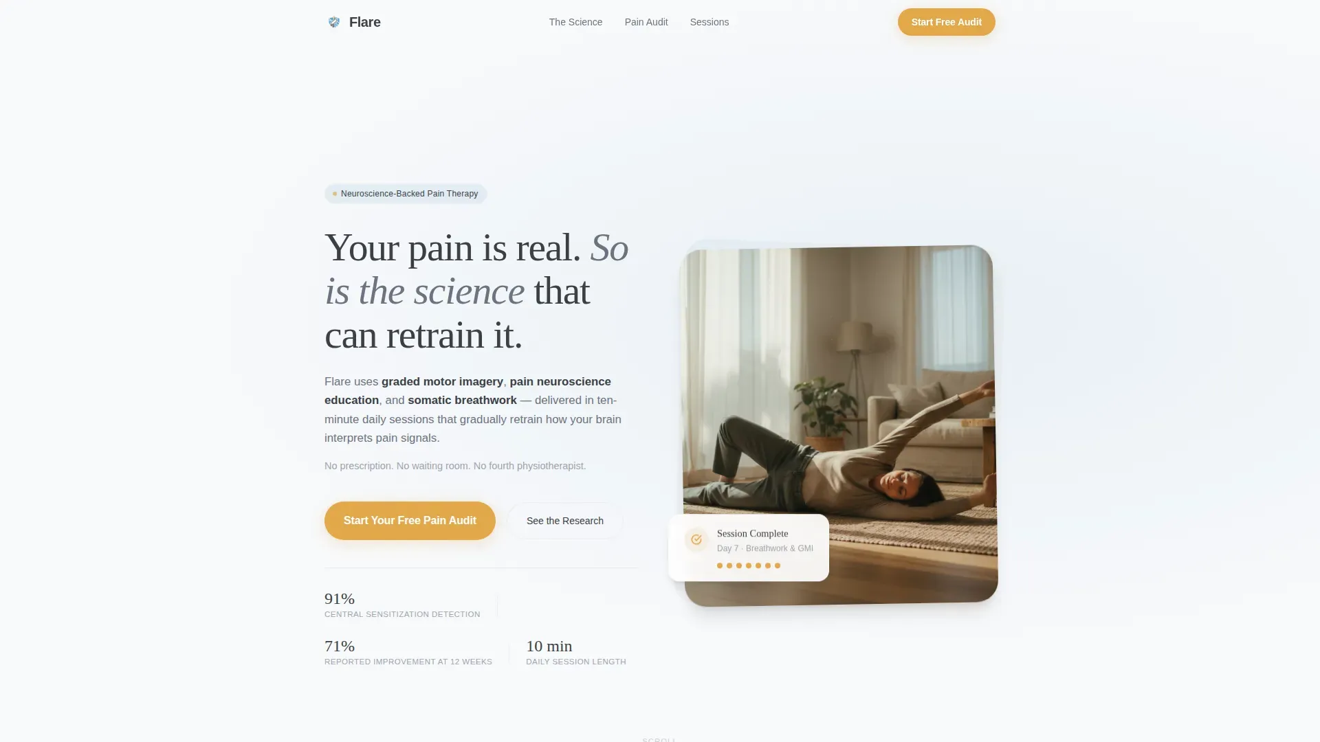 Chronic Pain Care Education Website Template