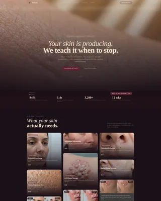 Oily Skin Beauty Booking Website Template
