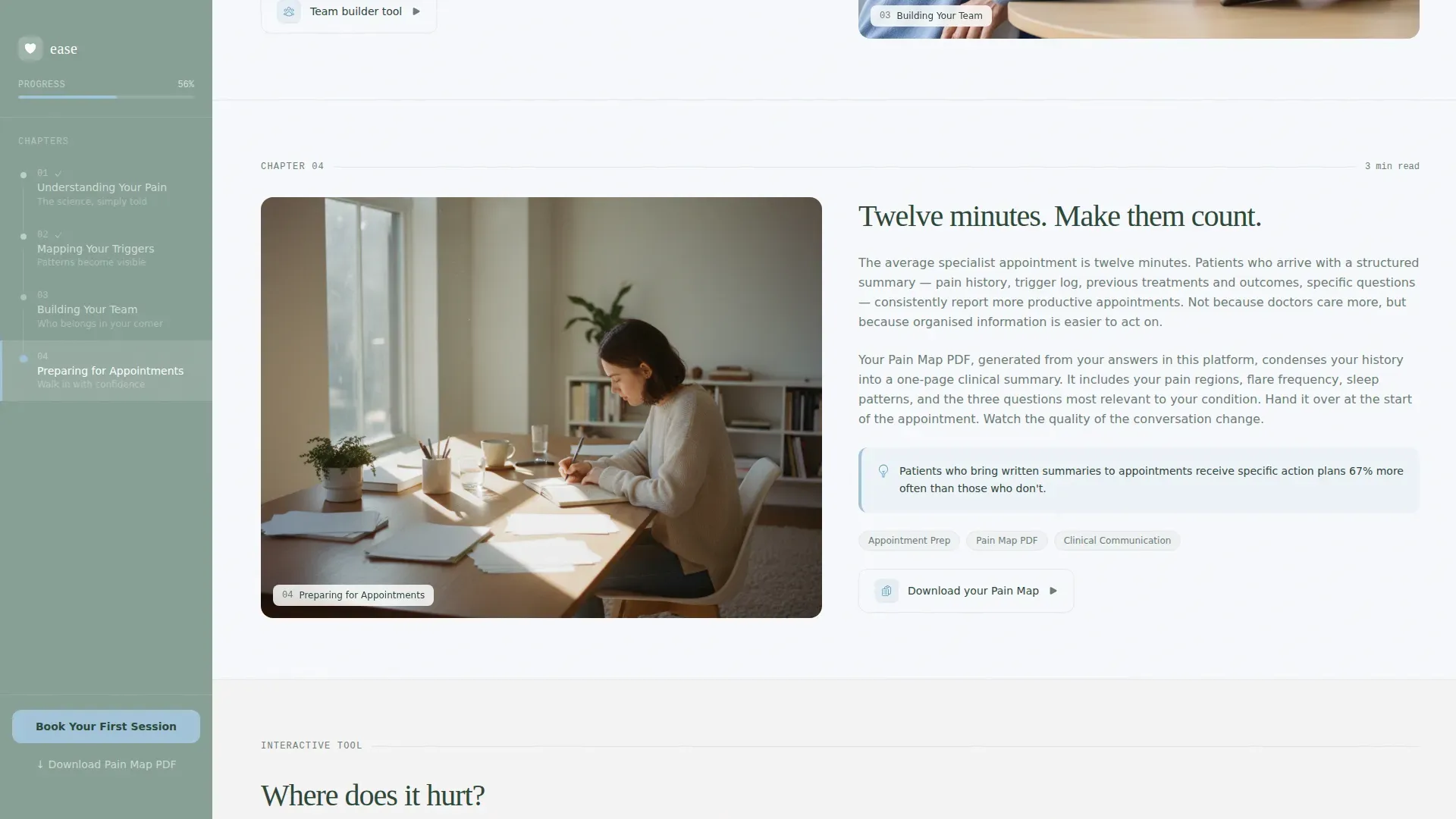 Chronic Pain Care Booking Website Template