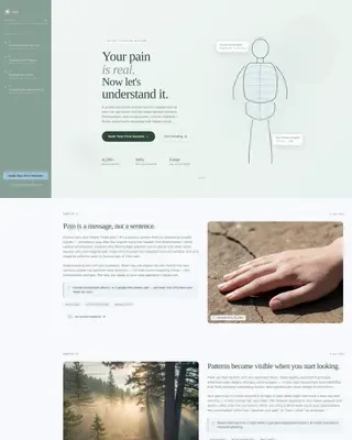 Chronic Pain Care Booking Website Template