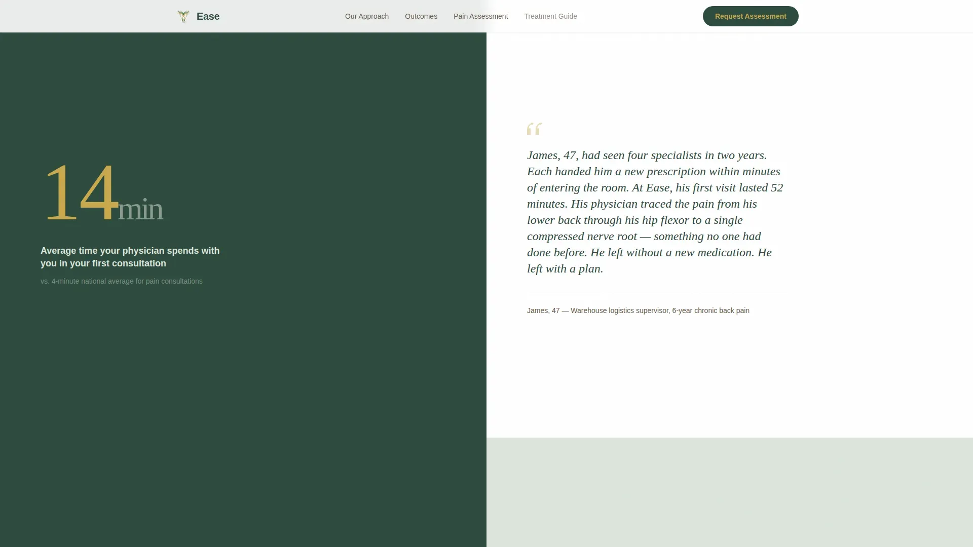 Chronic Pain Care Specialist Booking Website Template