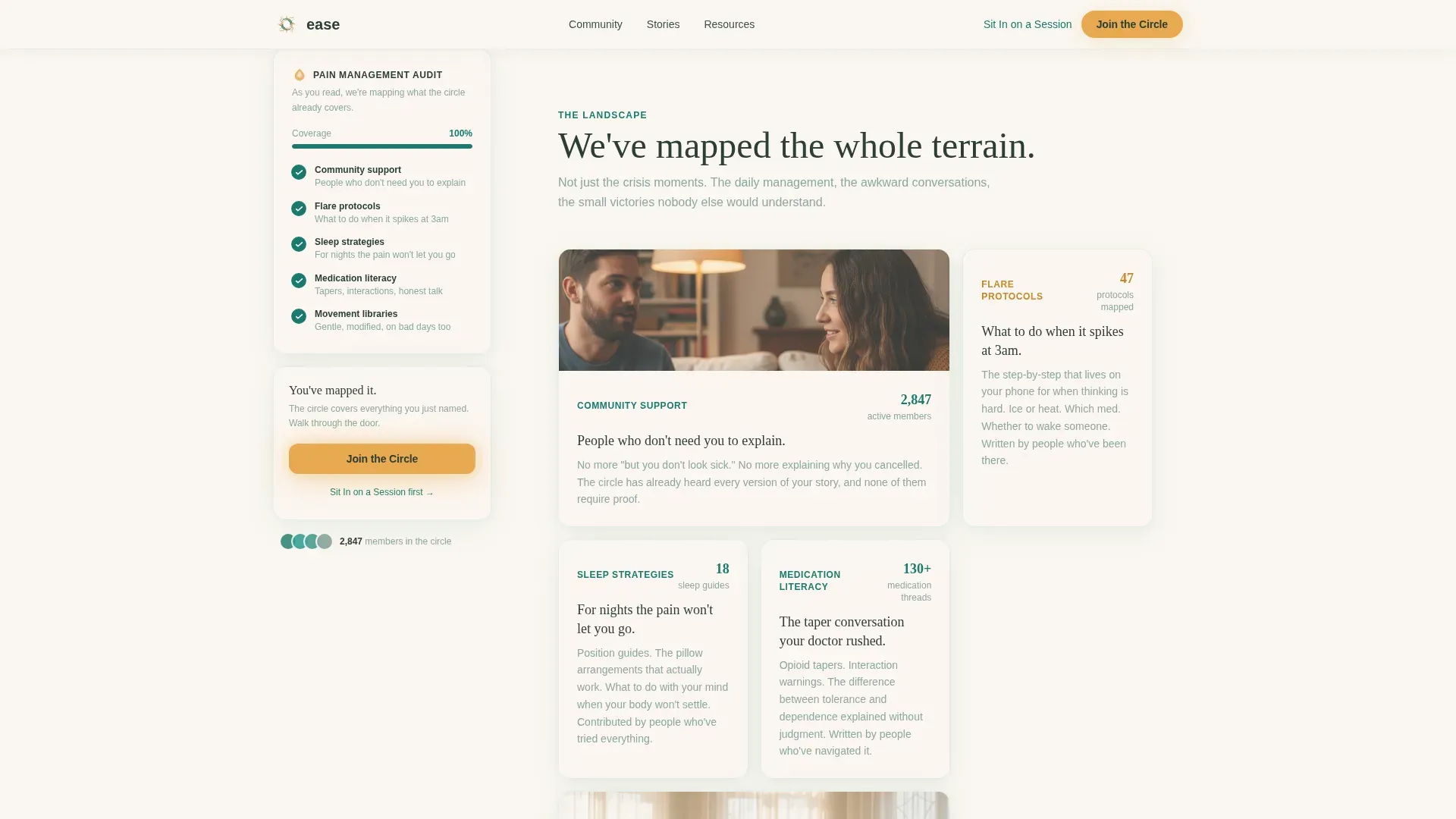 Chronic Pain Support Group Landing Page Template