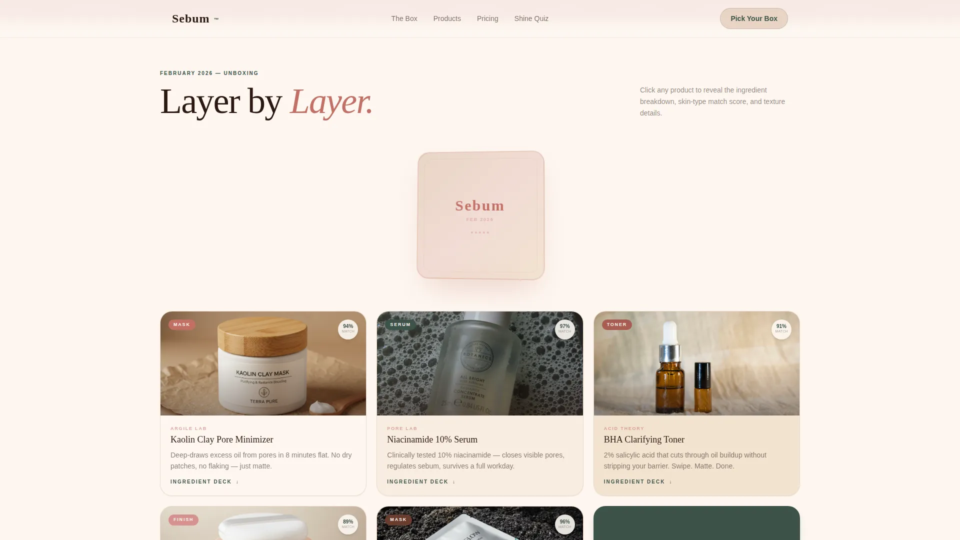 Oily Skin Beauty Professional Website Template