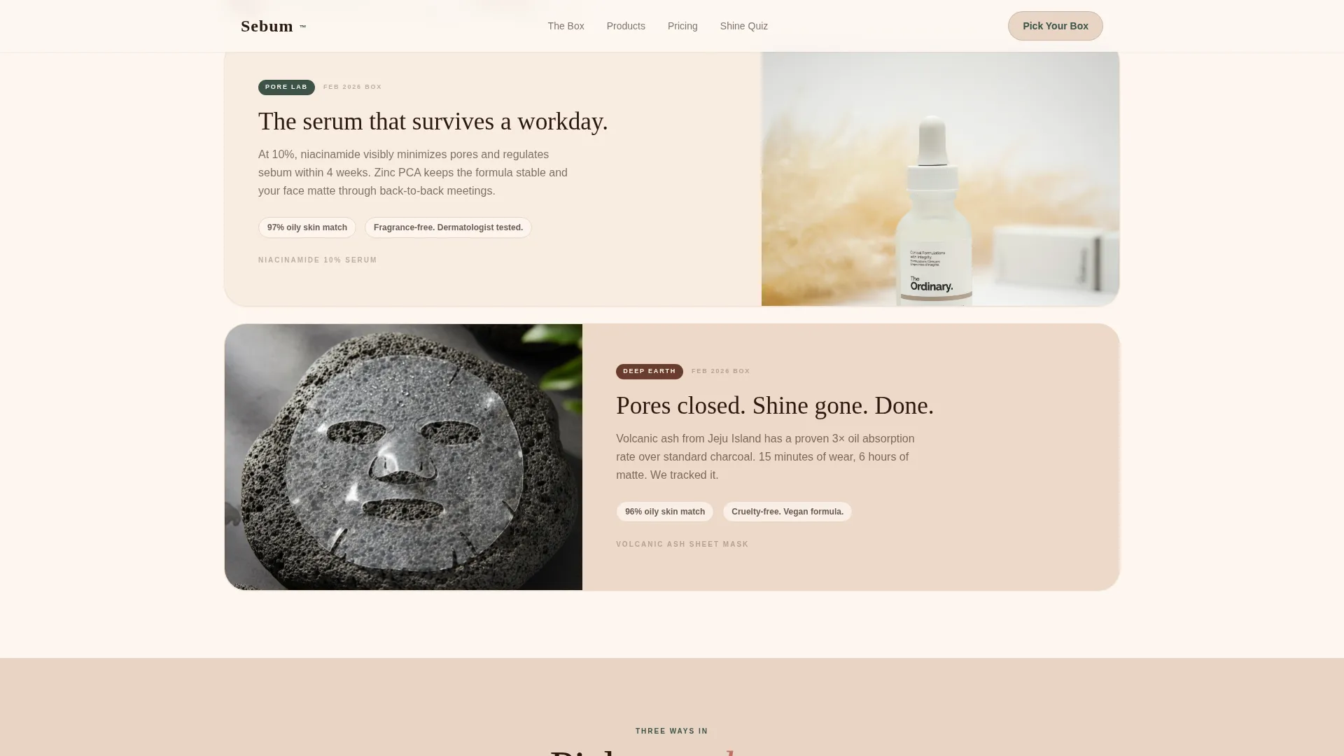 Oily Skin Beauty Professional Website Template
