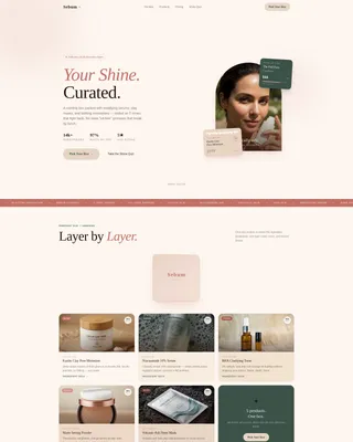 Oily Skin Beauty Professional Website Template