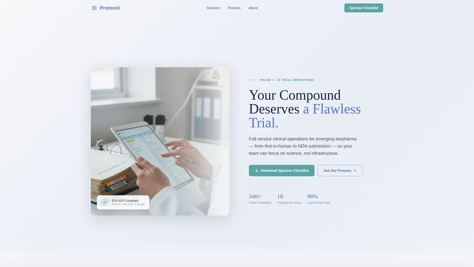 Clinical Research & Trial Professional Website Template