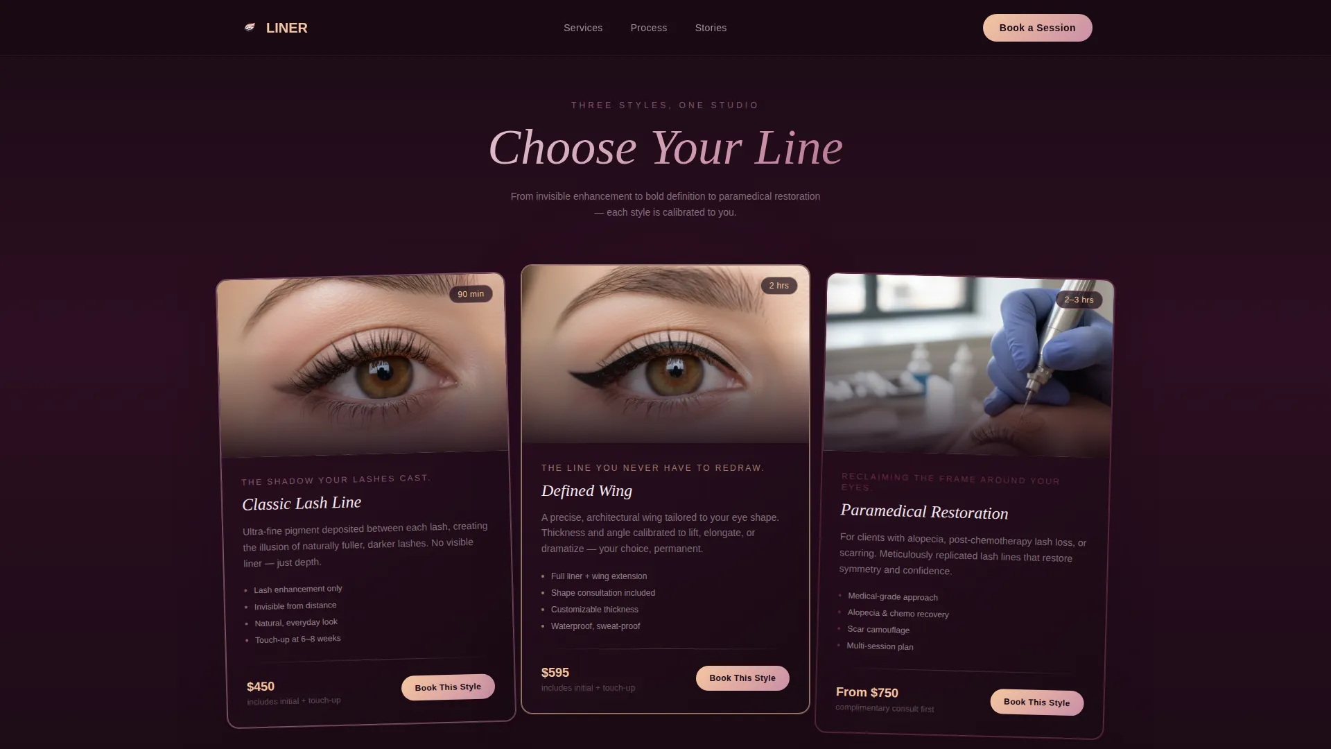 Specialty Beauty Treatments Complete Booking Website Template