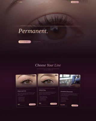 Specialty Beauty Treatments Complete Booking Website Template