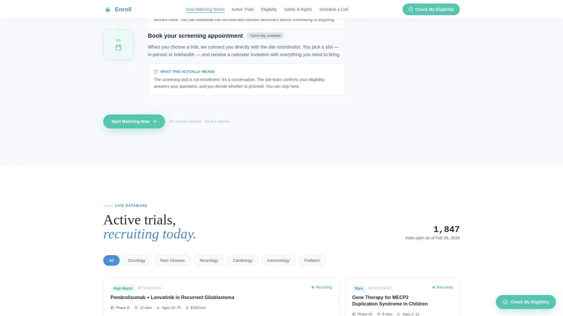 Clinical Trial Recruitment Landing Page Template