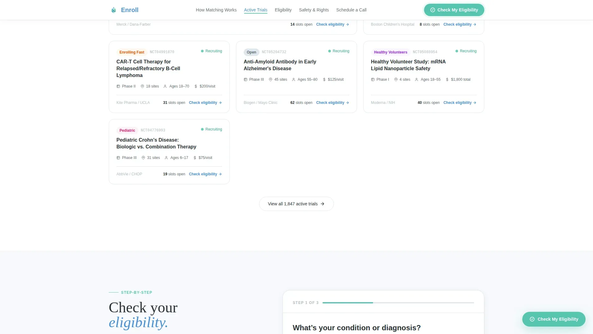 Clinical Trial Recruitment Landing Page Template