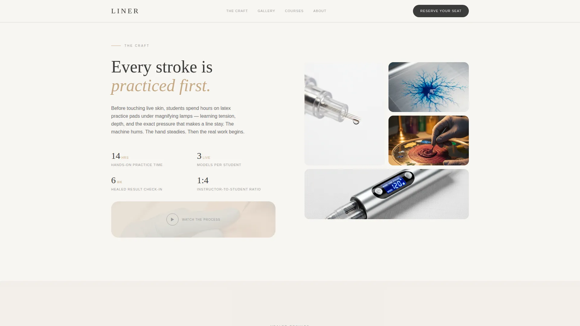 Permanent Eyeliner Training Academy Landing Page