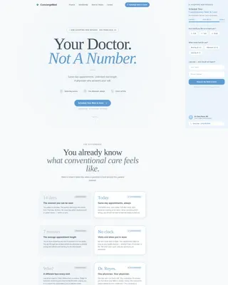 Concierge Medicine Practice Website Template for Direct-Pay Patients