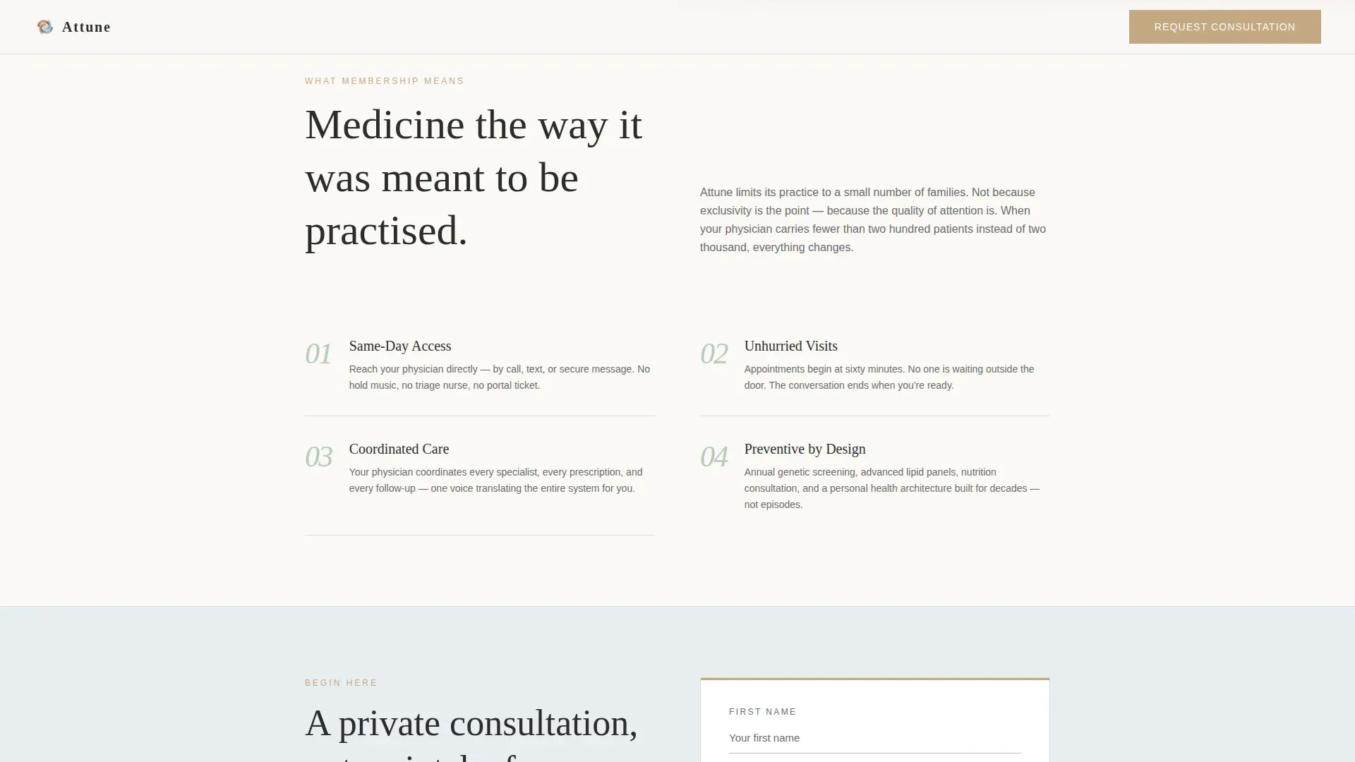 Concierge Medicine Landing Page Template