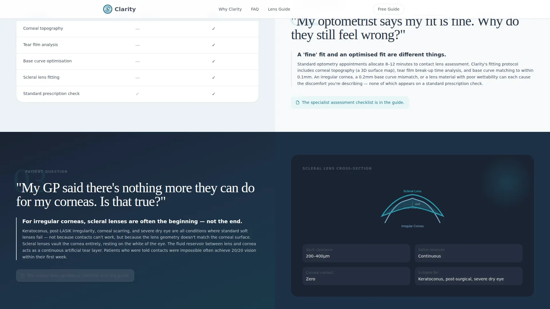 Contact Lens Specialist Landing Page Template
