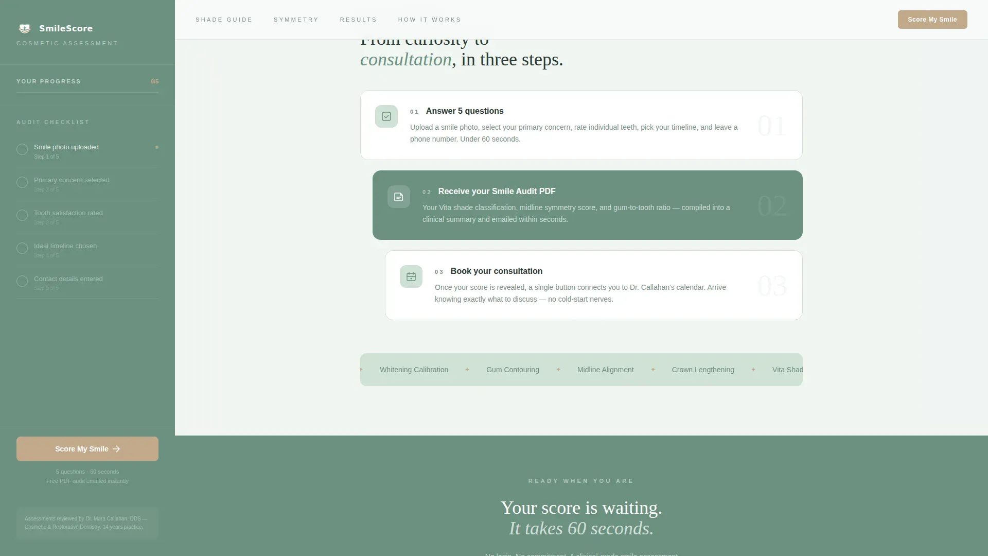 Smile Audit Landing page Template