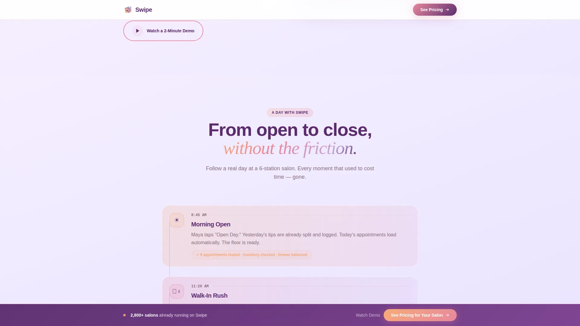 Salon & Spa Software Specialist Professional Website Template