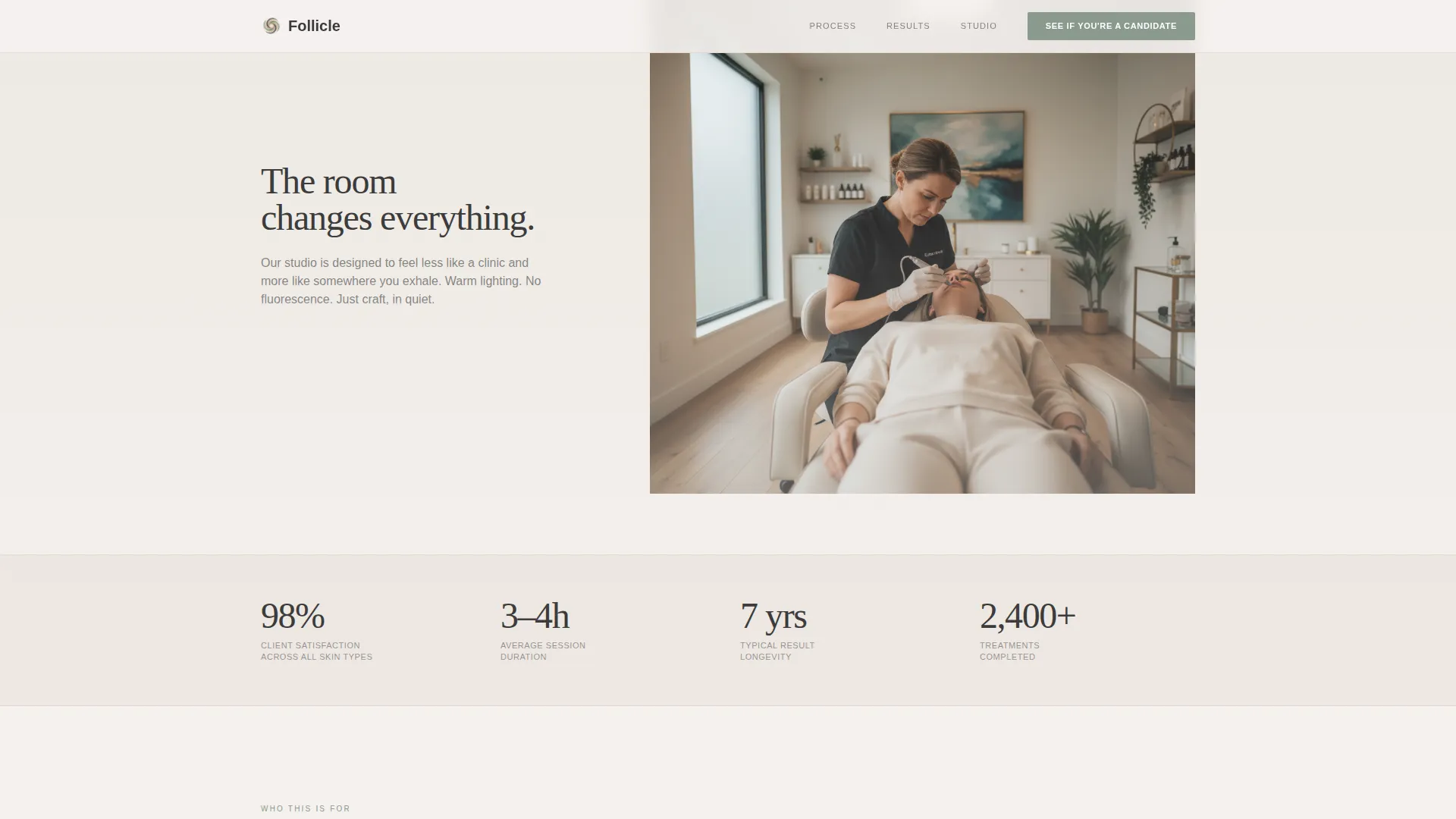 Specialty Beauty Treatments Specialist Professional Website Template