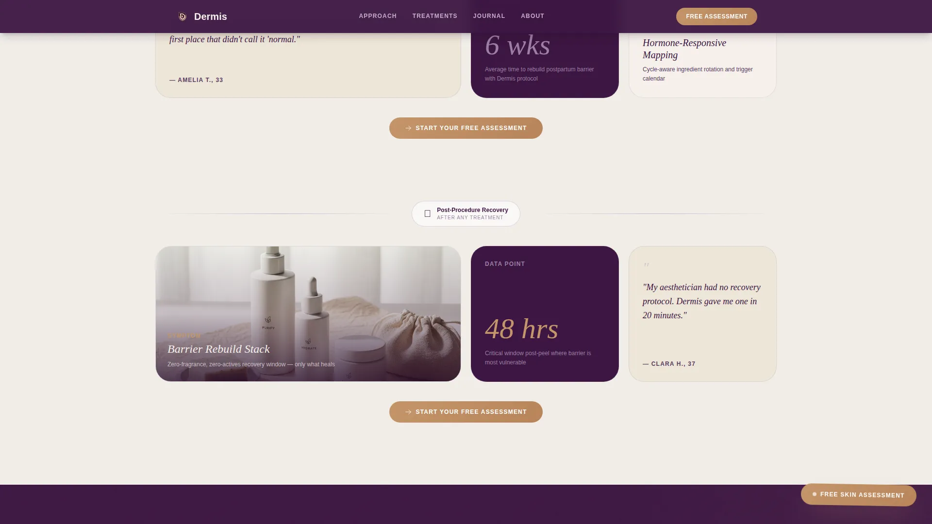 Sensitive Skin Beauty Booking Website Template