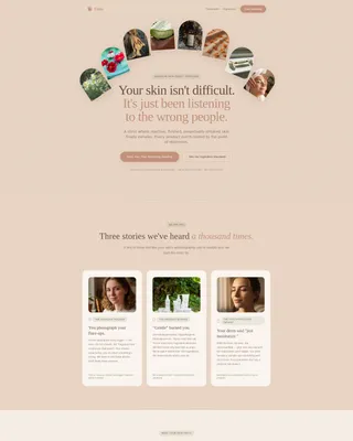 Sensitive Skin Beauty Specialist Booking Website Template