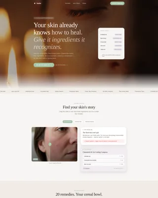 Sensitive Skin Beauty Professional Website Template
