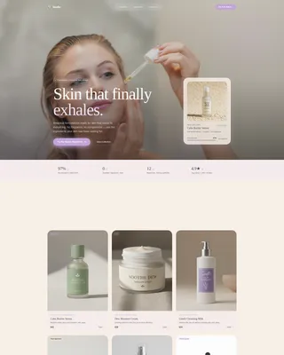 Calming Sensitive Skin Landing Page Template