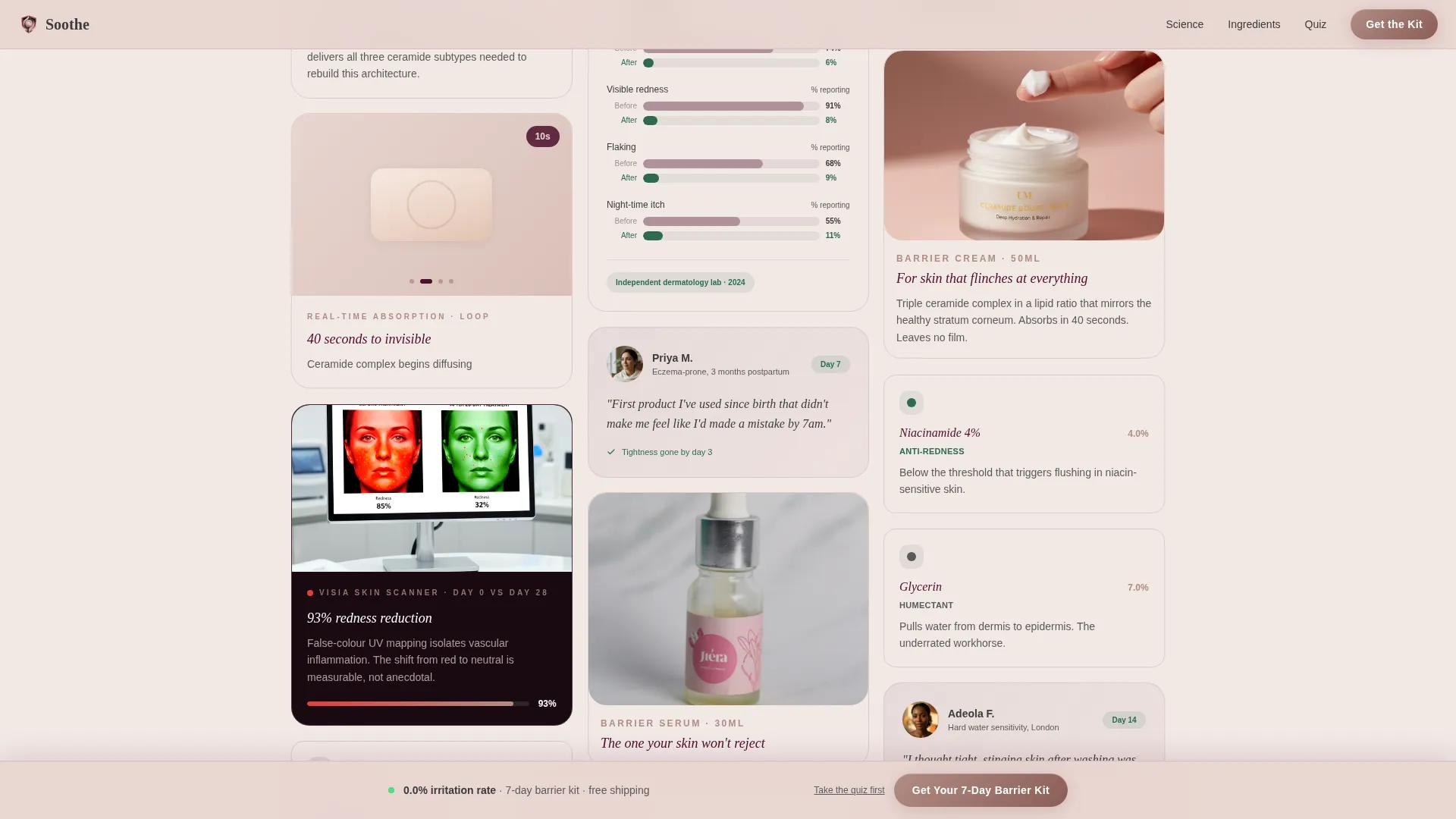 Sensitive Skin Beauty Specialist Professional Website Template