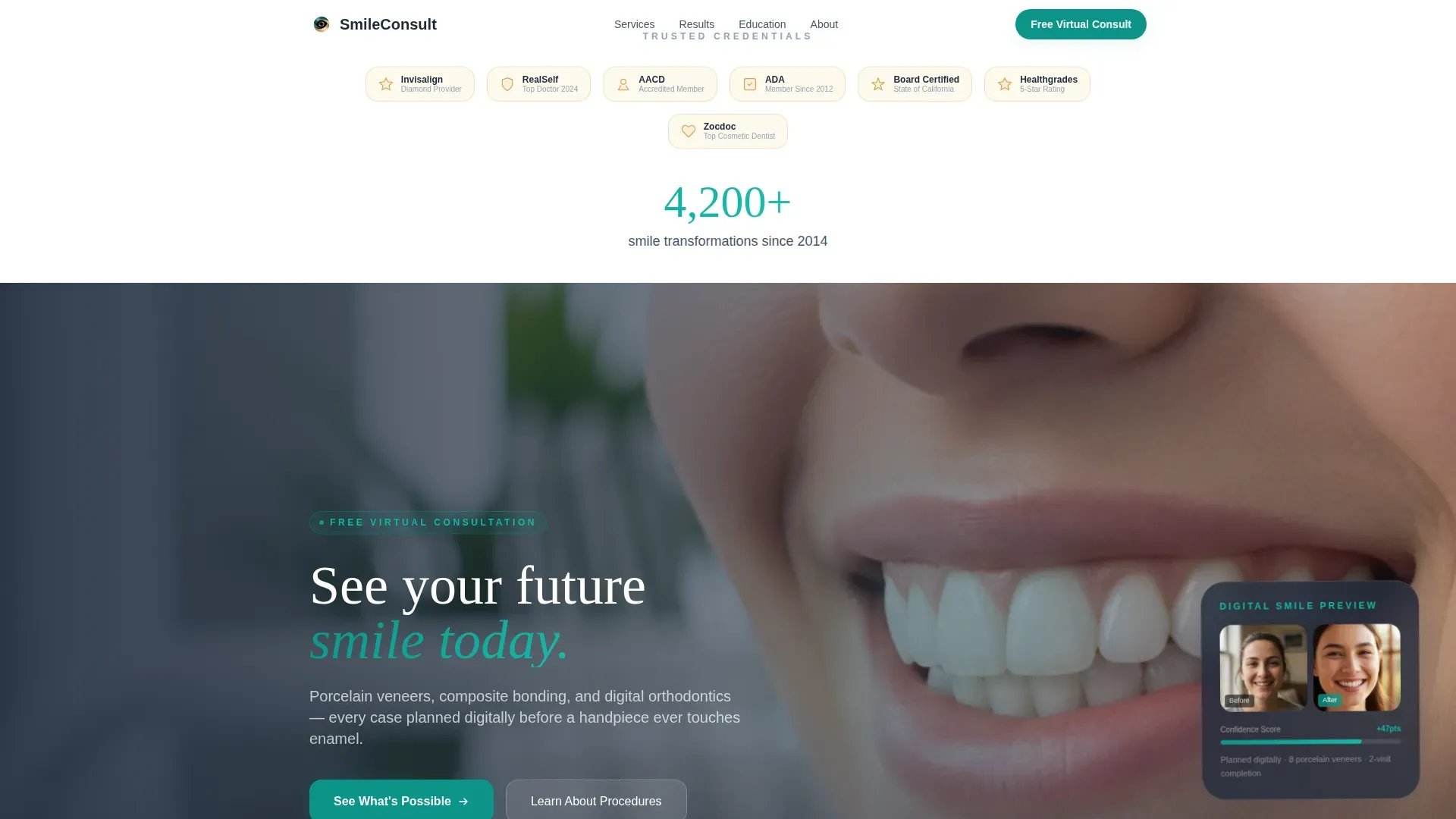 Virtual Consultation Landing page Template