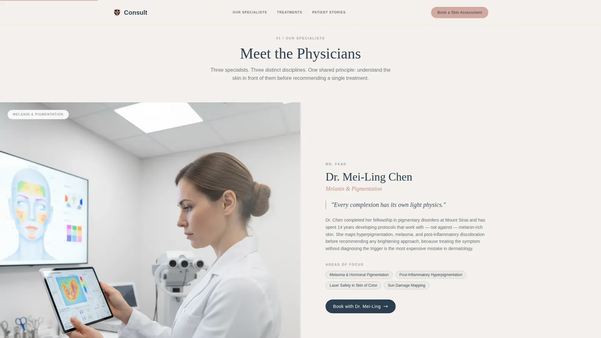 Dermatology Clinic Landing page Template