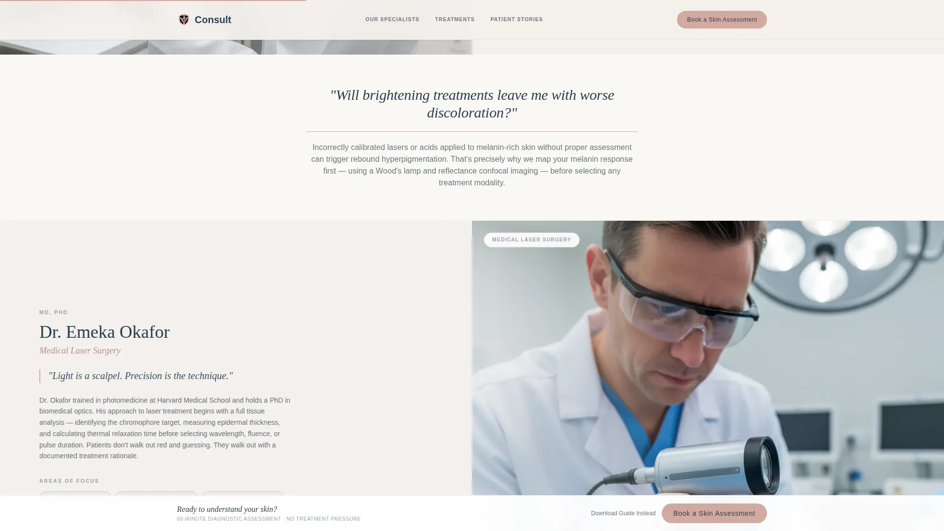 Dermatology Clinic Landing page Template