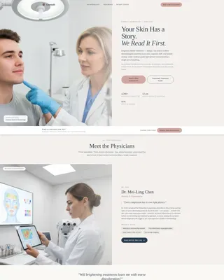 Dermatology Clinic Landing page Template