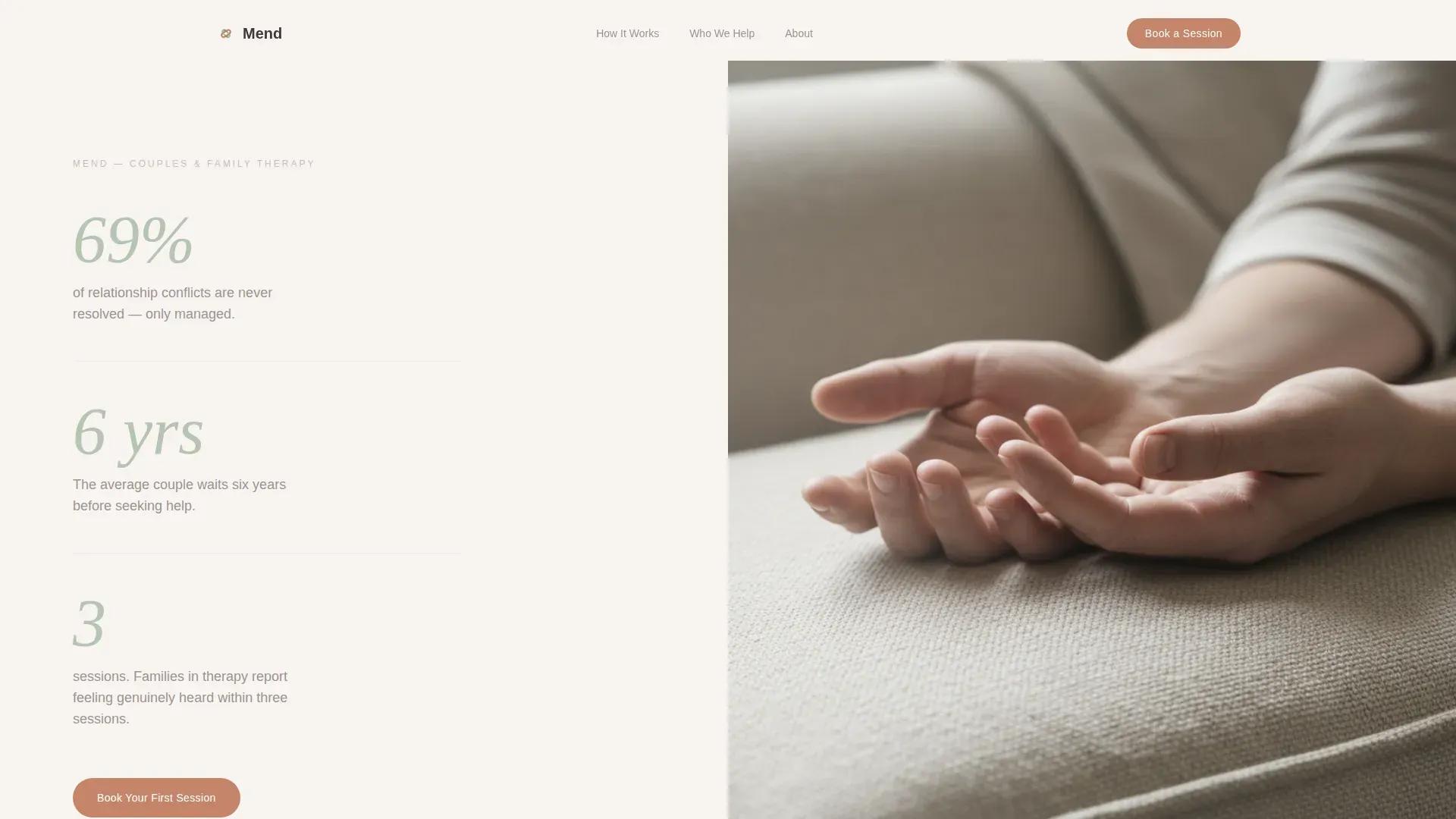 Couples & Family Therapy Landing Page Template
