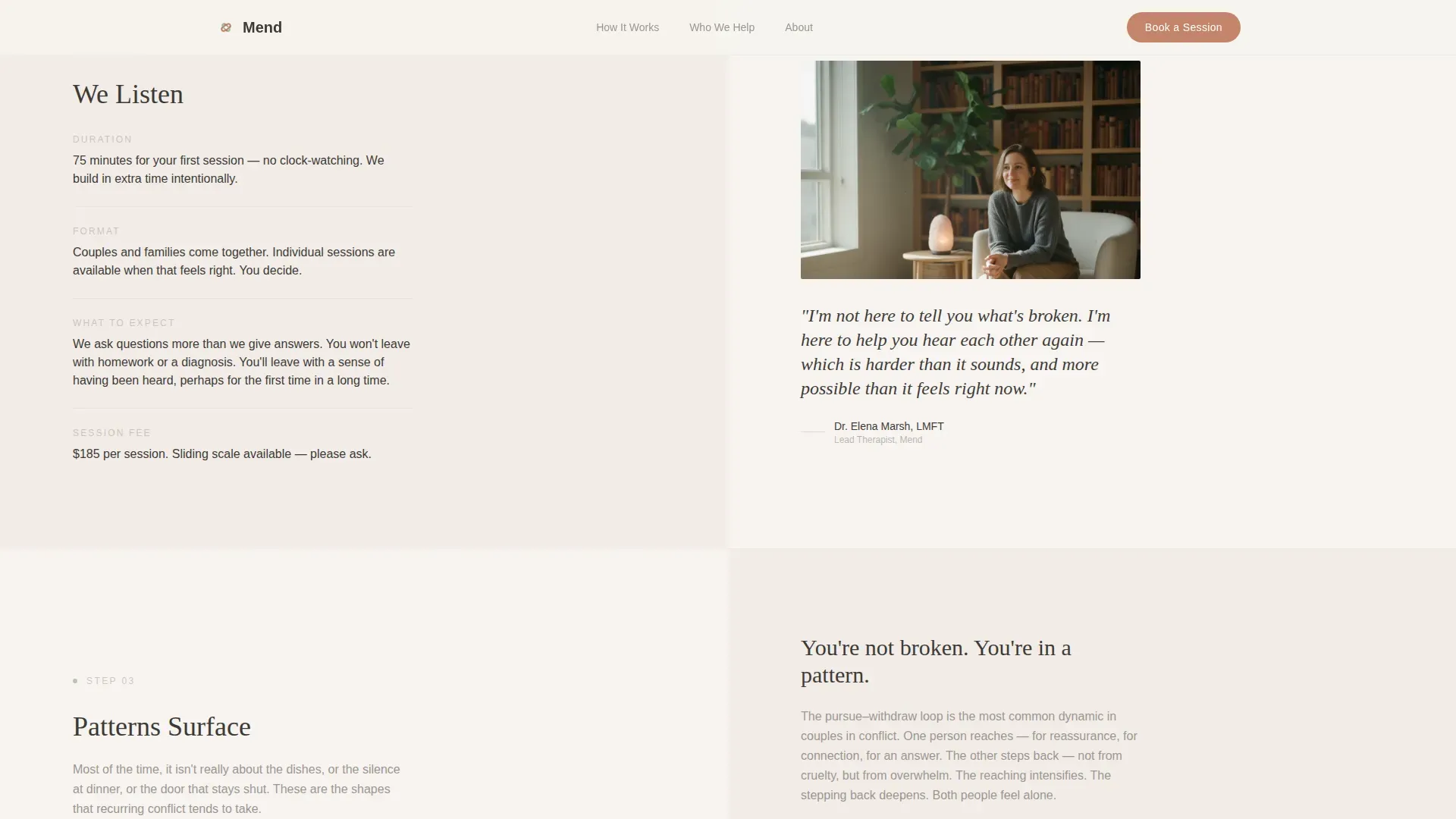 Couples & Family Therapy Landing Page Template