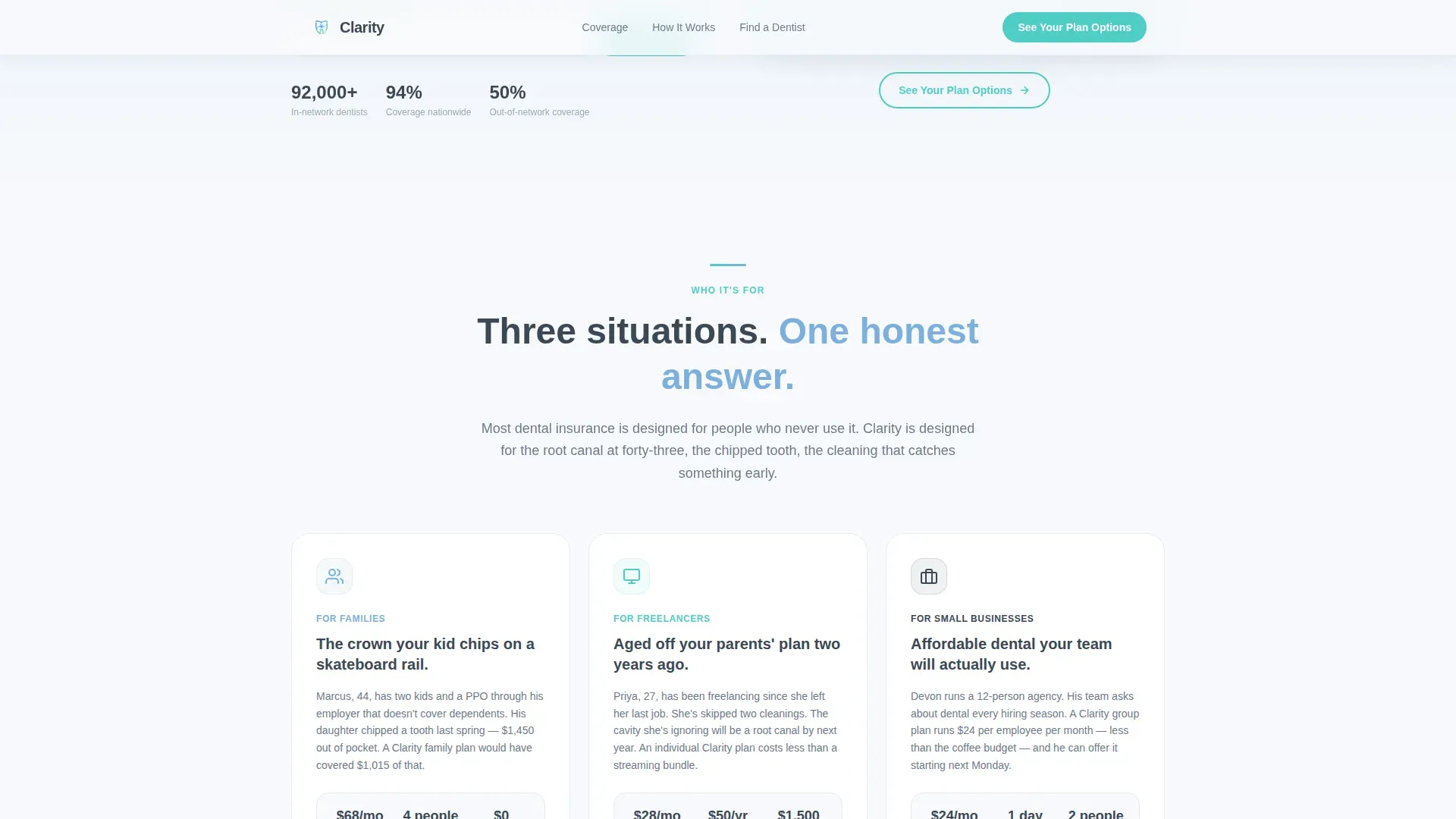 Dental Insurance Landing Page Template