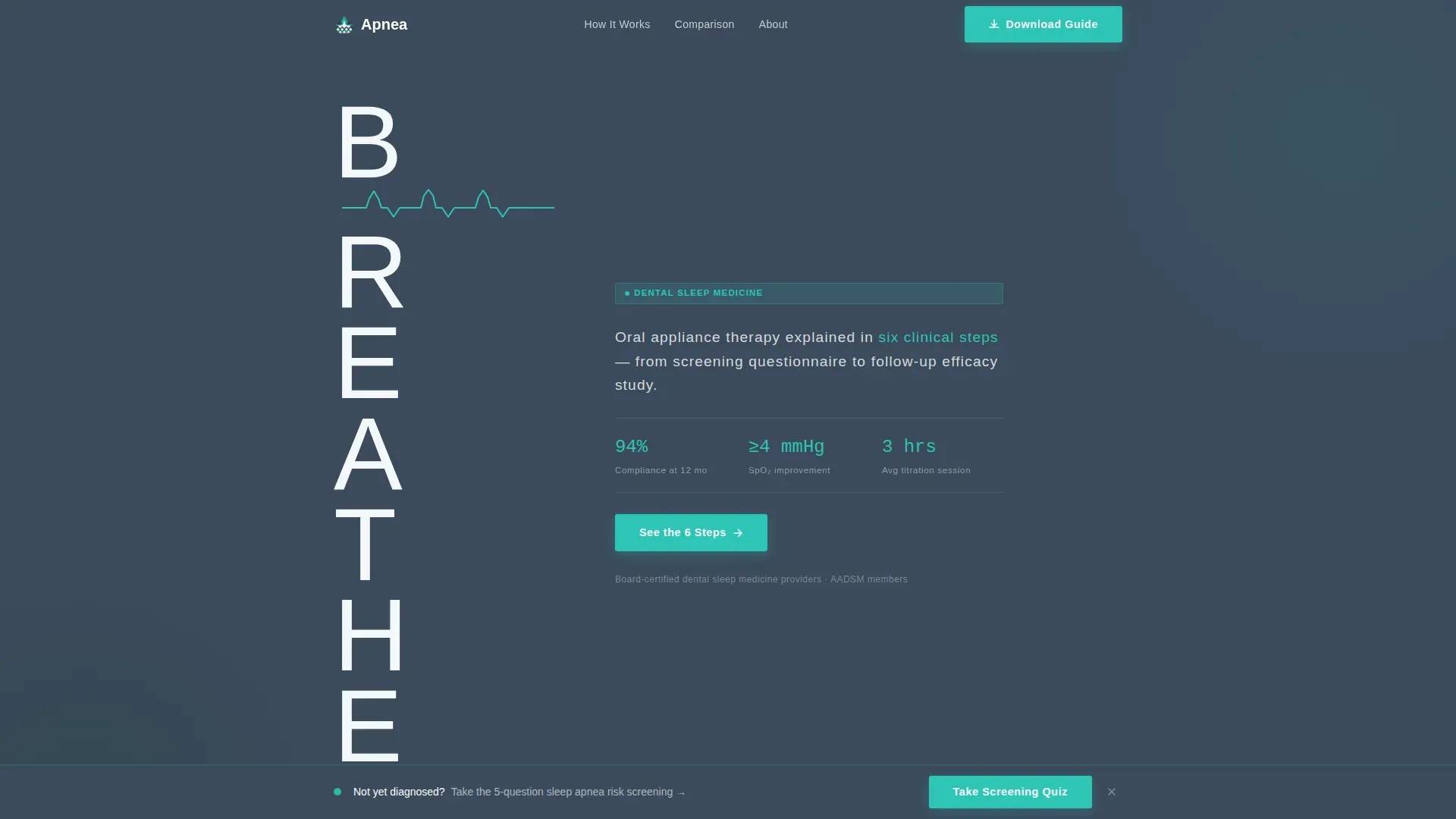 Oral Appliance Landing page Template