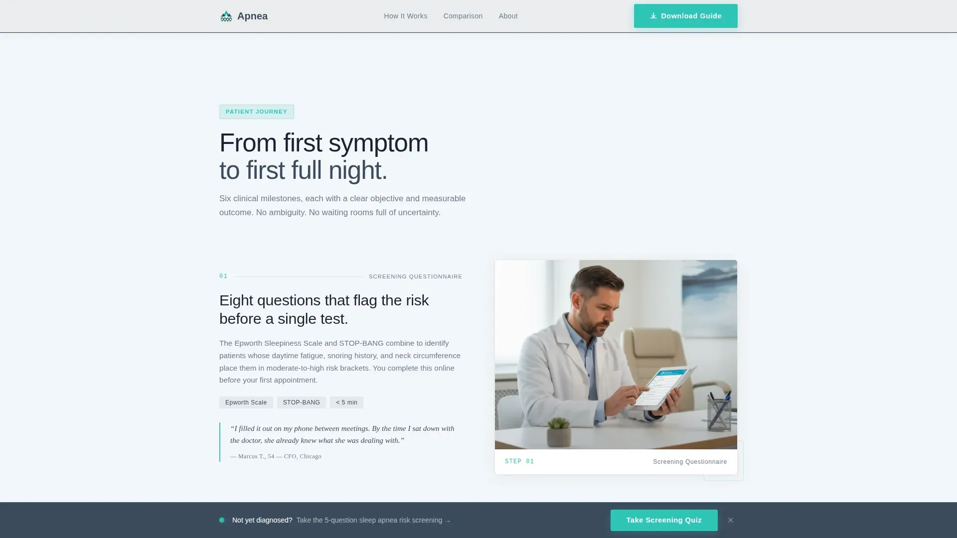 Oral Appliance Landing page Template