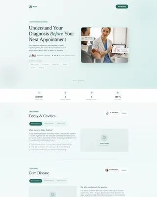 Dental Condition & Treatment Library Website Template