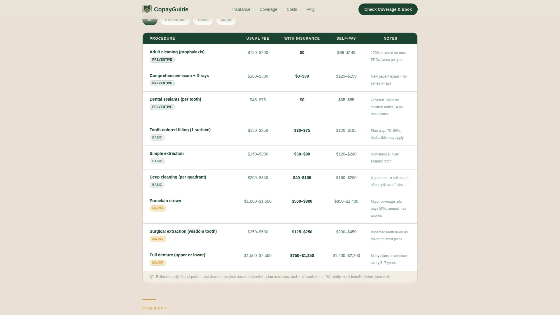 Dental Insurance & Billing Transparency Website Template